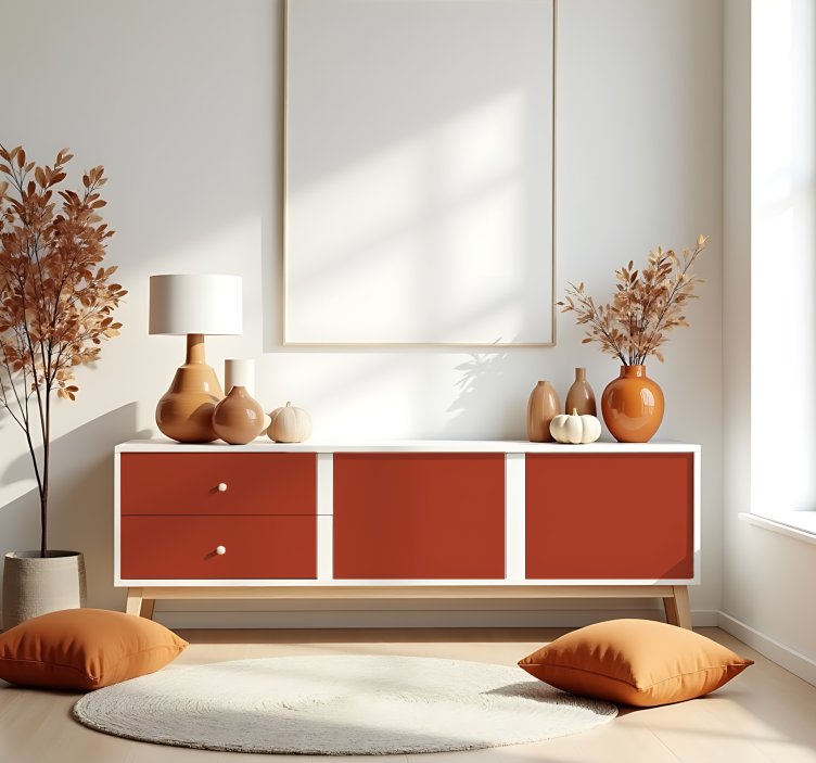 Matte Pumpkin plain sticker - TenStickers