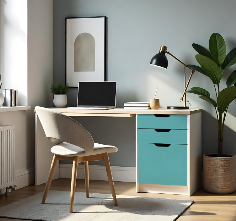 Matte Medium Turquoise plain sticker - TenStickers