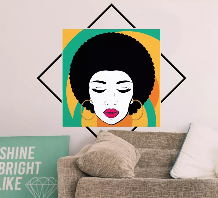 70s artistic urban woman urban decal - TenStickers