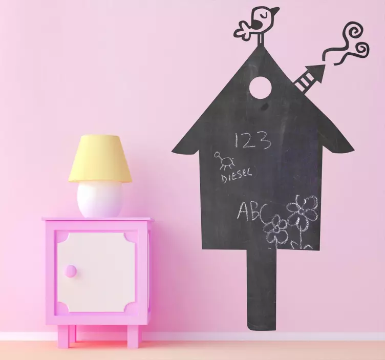 A Blackboard House Sticker - TenStickers