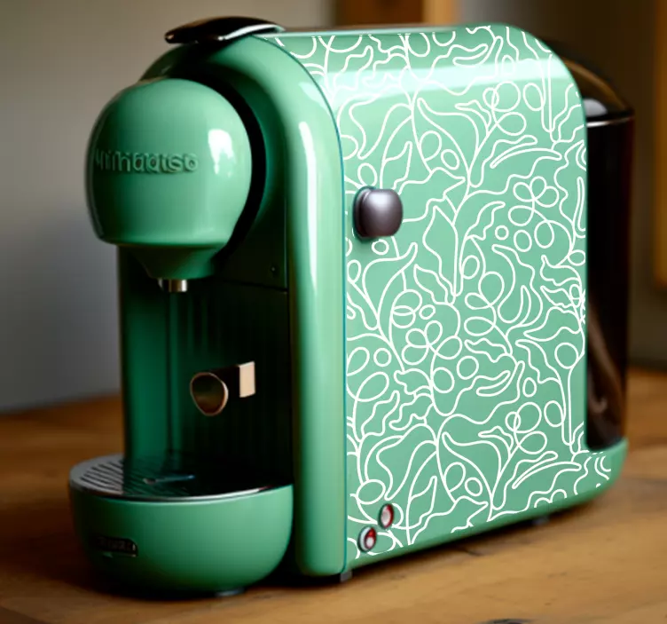 Abstract coffee plant appliance stickers - TenStickers