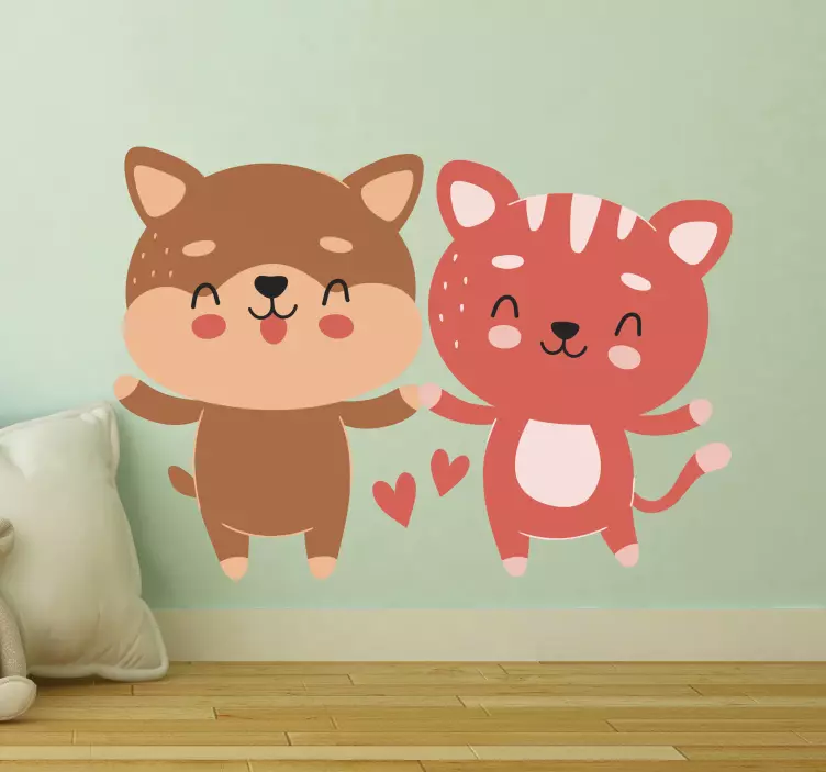 Adorable Creature Companions sticker - TenStickers