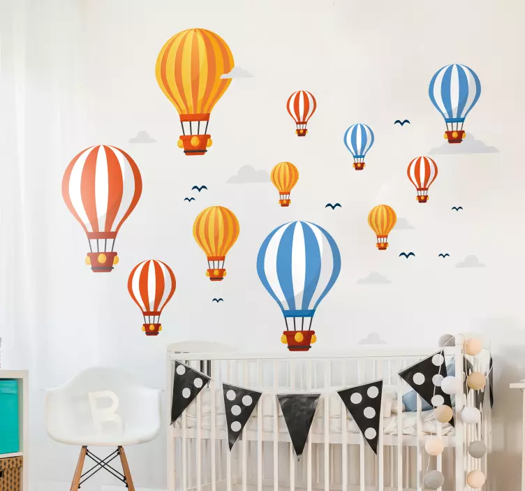 Aerobatics balloons pattern wall sticker - TenStickers