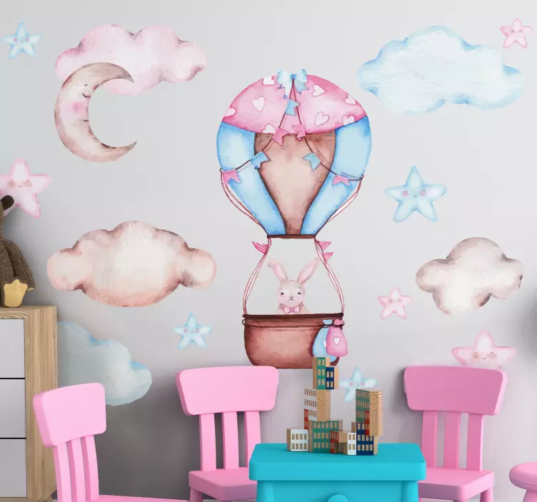 Airborne Balloon wall sticker for kids - TenStickers