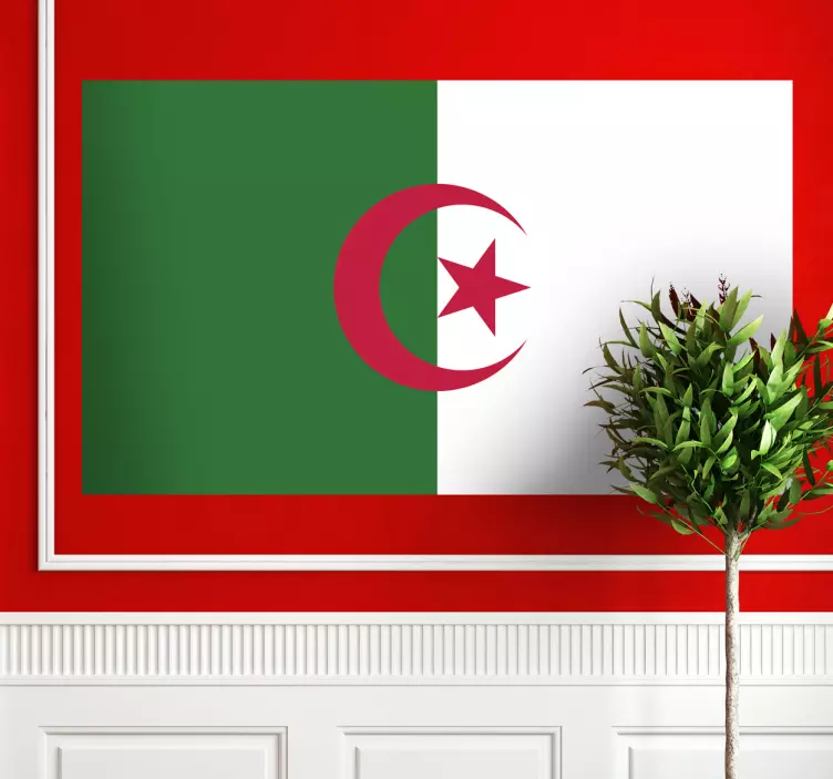 Algerian National Emblem flag sticker - TenStickers