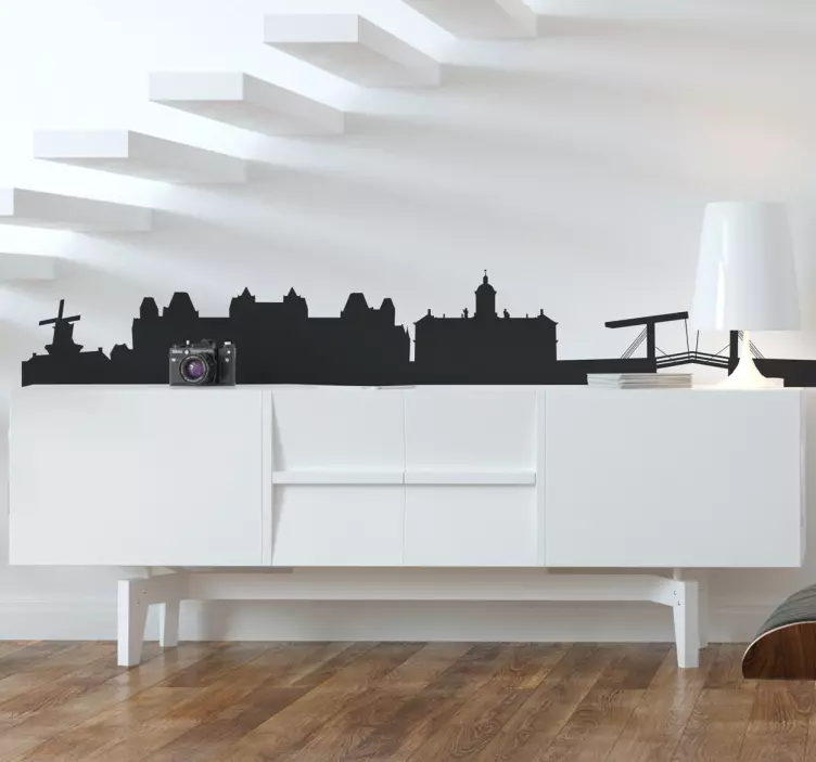 Amsterdam Silhouette Wall Sticker - TenStickers