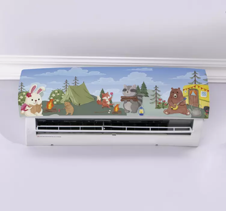 Animal camp air conditioner sticker - TenStickers