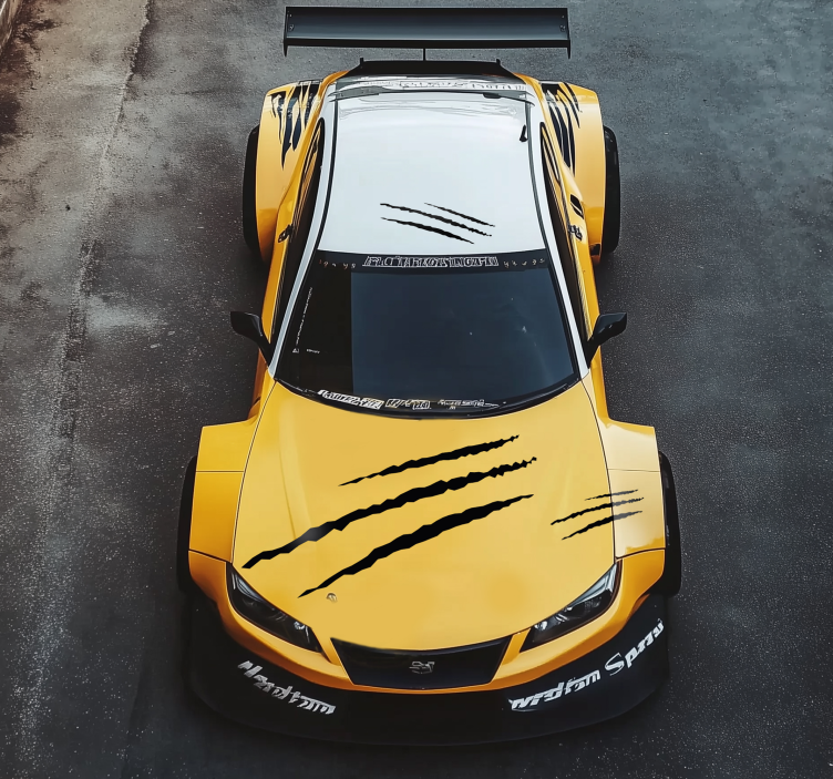 Animal scratches car sticker set - TenStickers