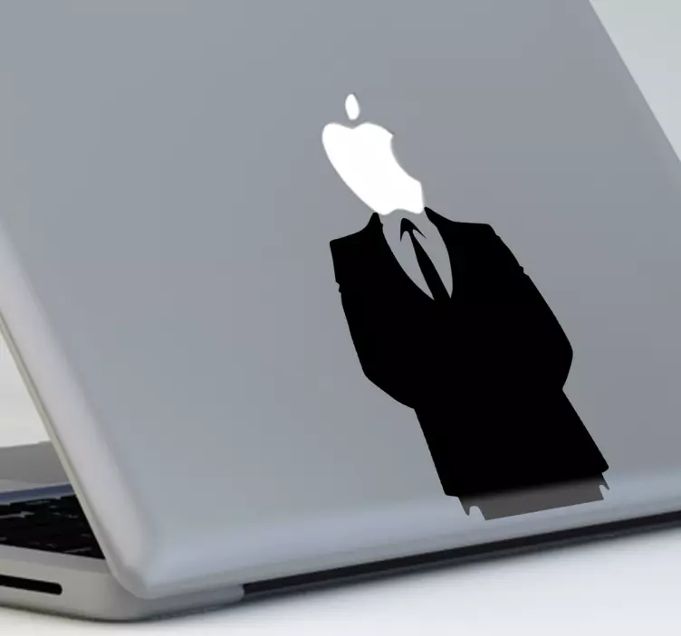 Apple Man MacBook laptop sticker - TenStickers