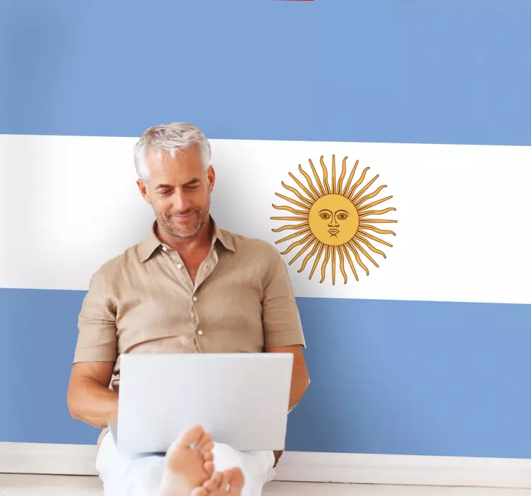Argentinian Sun Symbol flag sticker - TenStickers