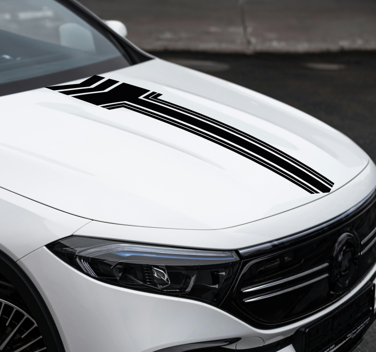 Arrow racing stripe car sticker - TenStickers