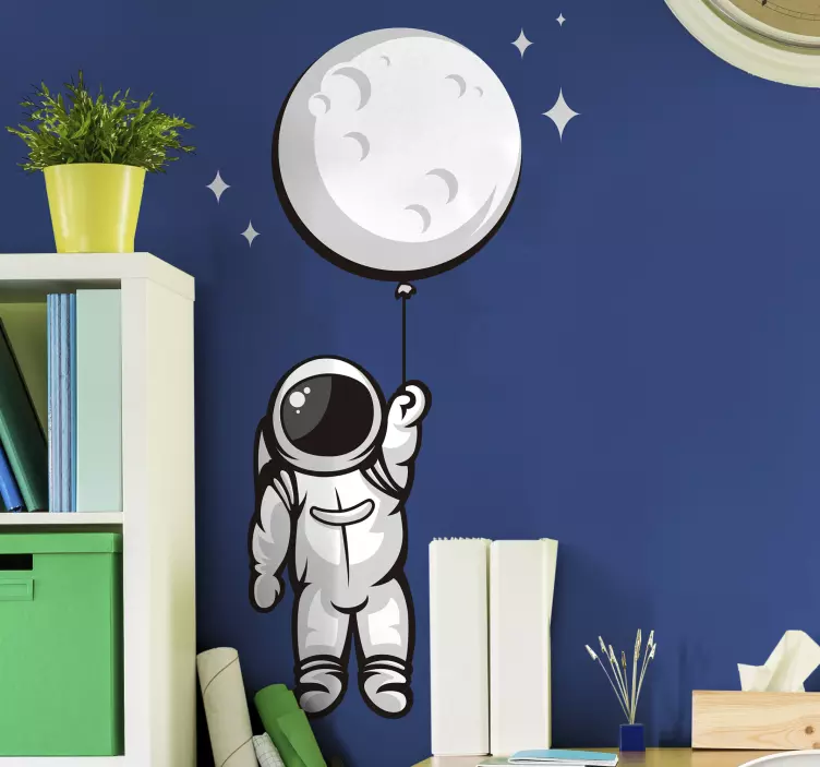 Astronaut in space wall sticker - TenStickers