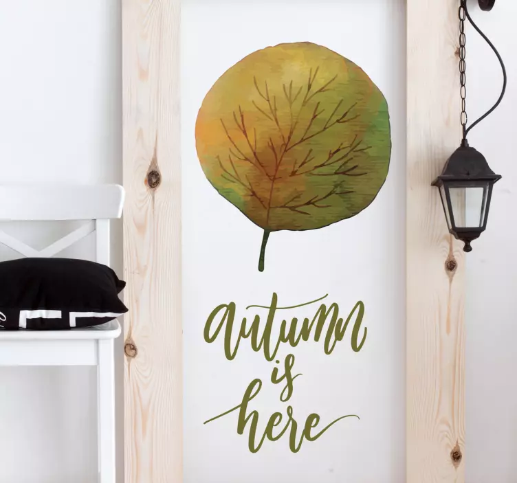 AUTUMN IS HERE nature wall sticker - TenStickers