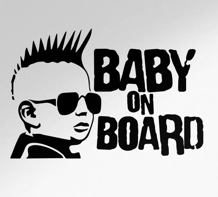 Rockstar Baby On Board sticker - TenStickers