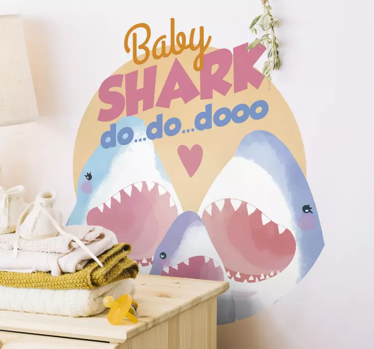 Baby Shark Doo Doo Doo pet sticker - TenStickers