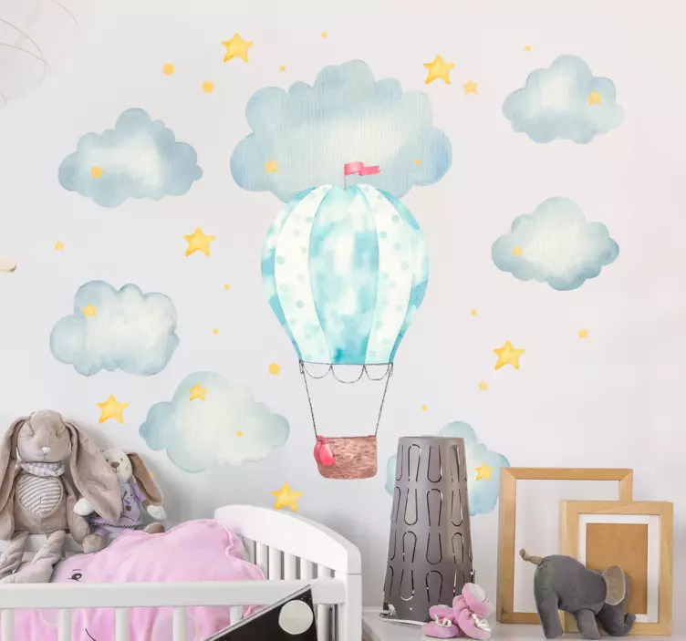 Ballooning Adventure wall sticker for kids - TenStickers