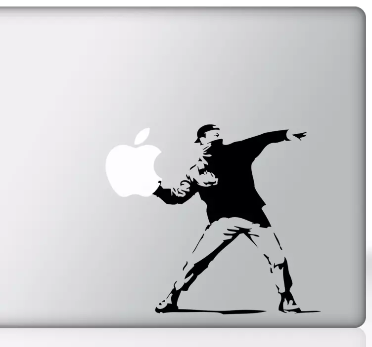 Banksy revolution macbook laptop sticker - TenStickers