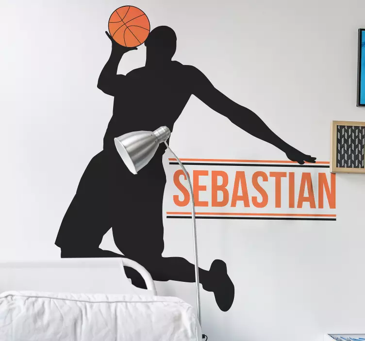 Basketball player Personalised Sticker - TenStickers