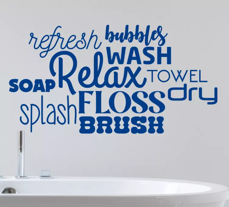 Relaxation concepts wall decal for bathroom - TenStickers