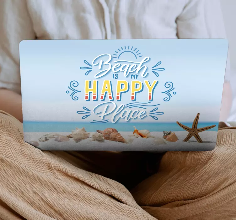 Beach Happy Place laptop skin - TenStickers