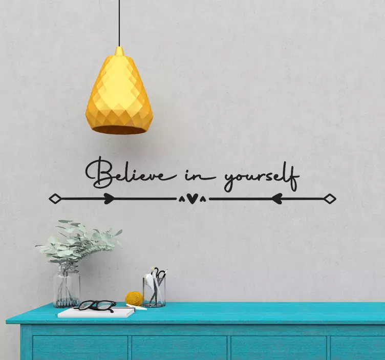 Believe in yourself quote window sticker - TenStickers