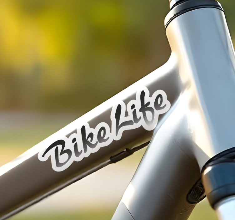 Bike Life text bike sticker - TenStickers