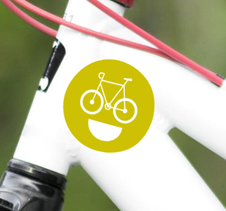 Bike Smile bike vinyl sticker - TenStickers