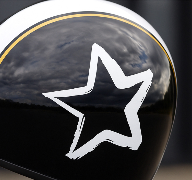 Bike sticker hand painted star - TenStickers