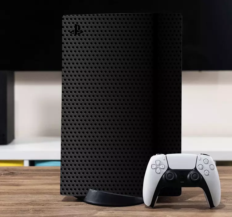 Black carbon skin PS5 sticker - TenStickers