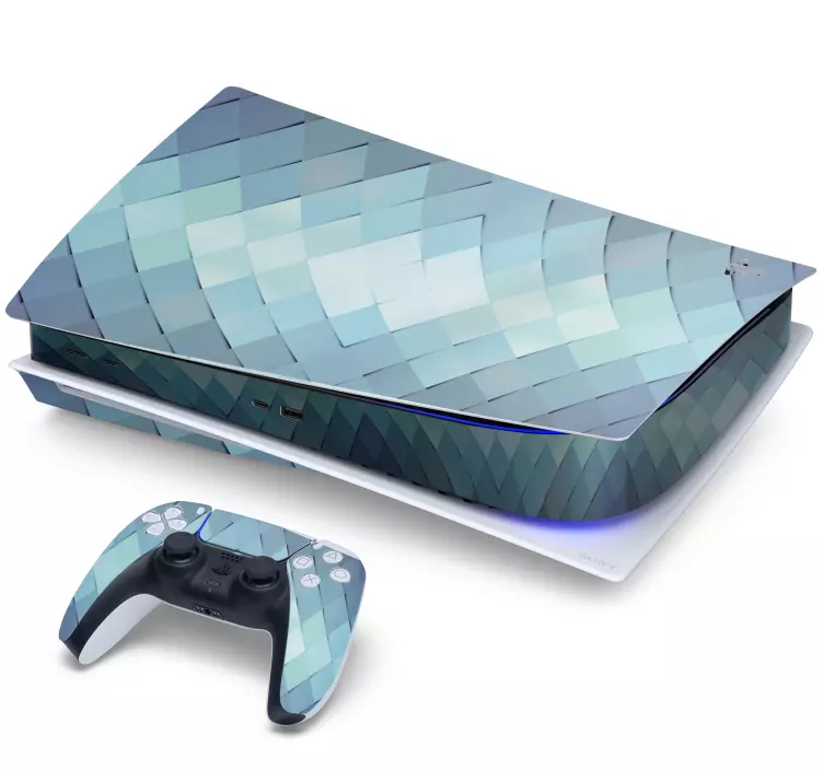 Blue Hipster Diamonds playstation sticker - TenStickers