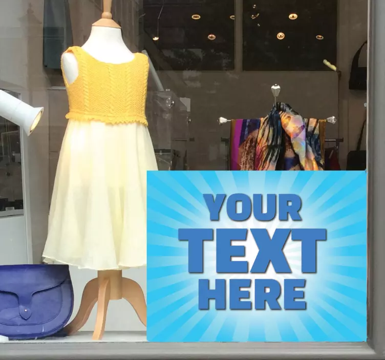 Blue Light Customisable Offer Vinyl Sticker - TenStickers