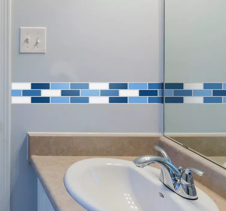 Blue Tones wall tile sticker - TenStickers