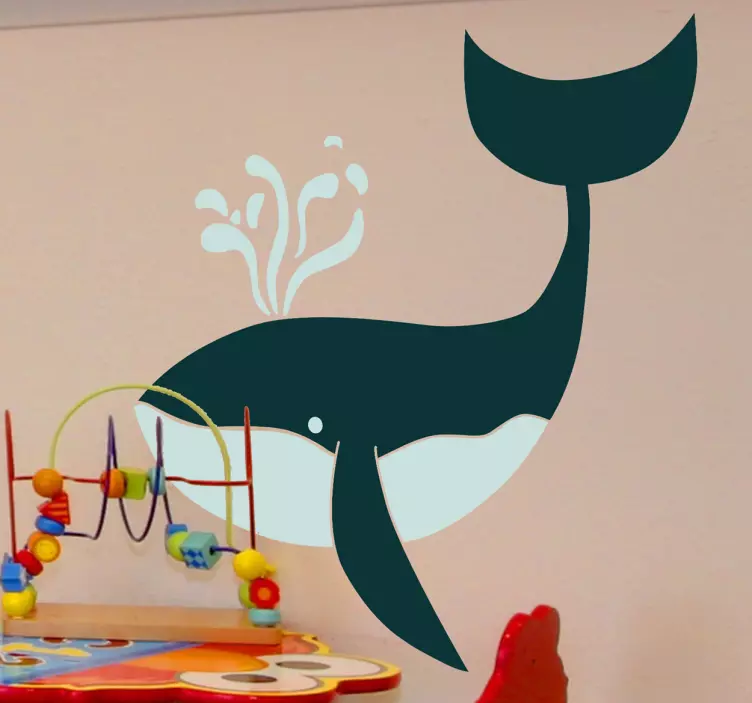 Blue Whale Wall Sticker - TenStickers
