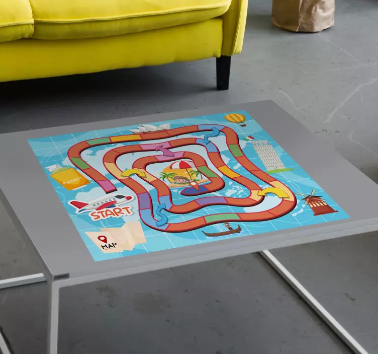 board game travel furniture sticker - TenStickers