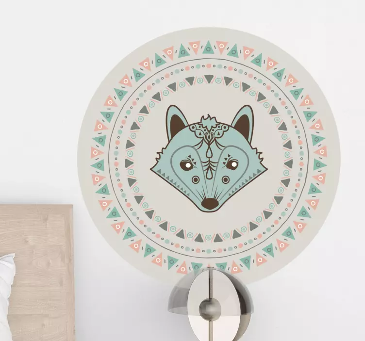 Boho fox head wild animal decal - TenStickers