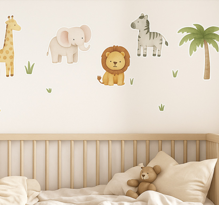 Boho jungle set illustration wall sticker - TenStickers