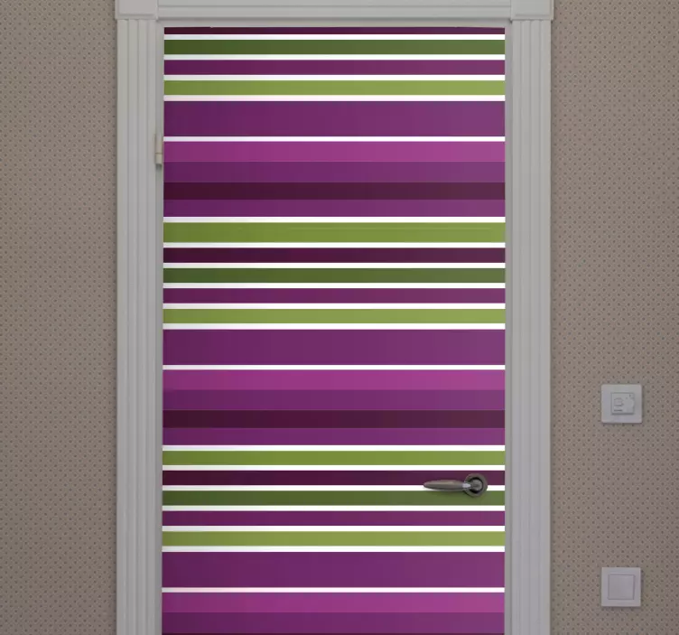 Bold Horizontal Stripes door sticker - TenStickers