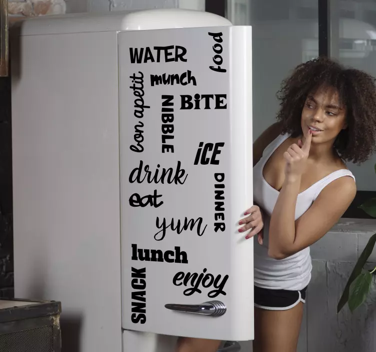 Bon Appetit Fridge  appliance stickers - TenStickers