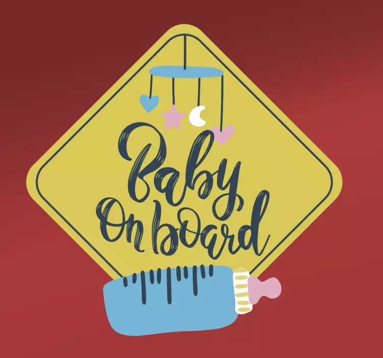 Bottle baby on board sticker - TenStickers