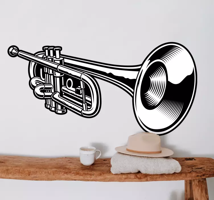 Brass instrument design wall sticker - TenStickers