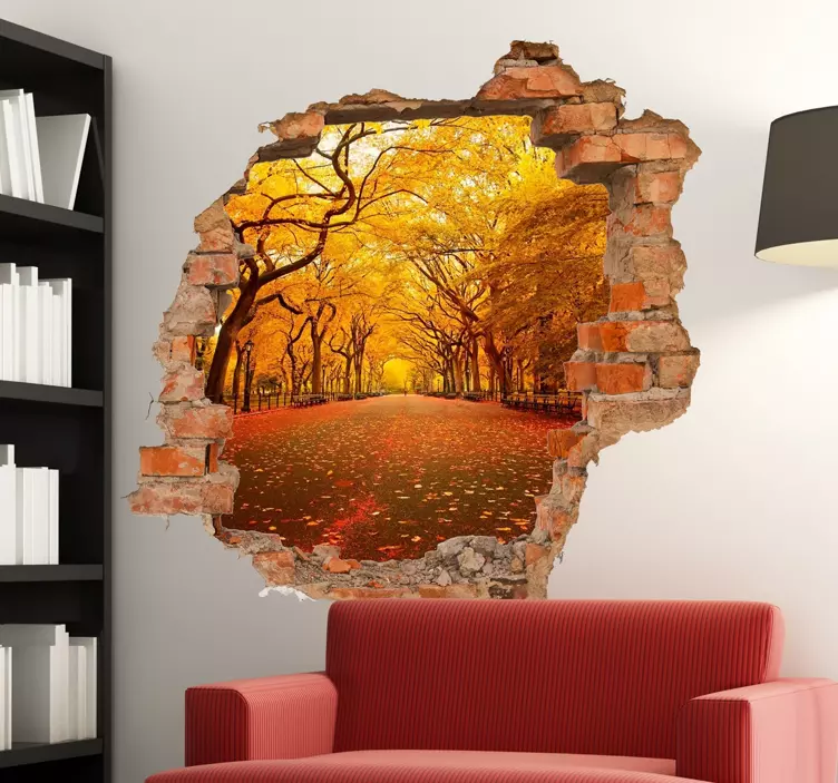 Brick Wall Hole Custom Sticker - TenStickers