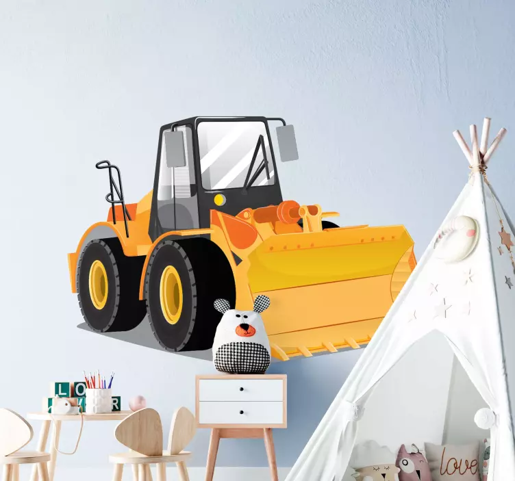 Bulldozer Construction Vehicle object sticker - TenStickers