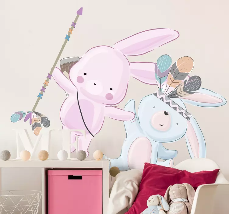 Bunnies animal wall sticker - TenStickers