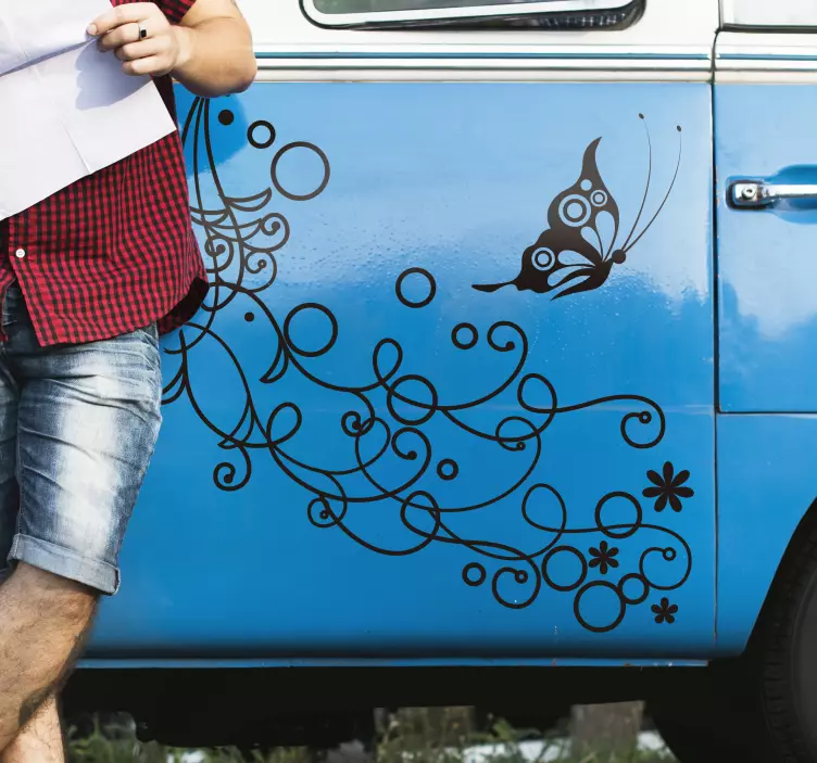 Butterflies car sticker - TenStickers