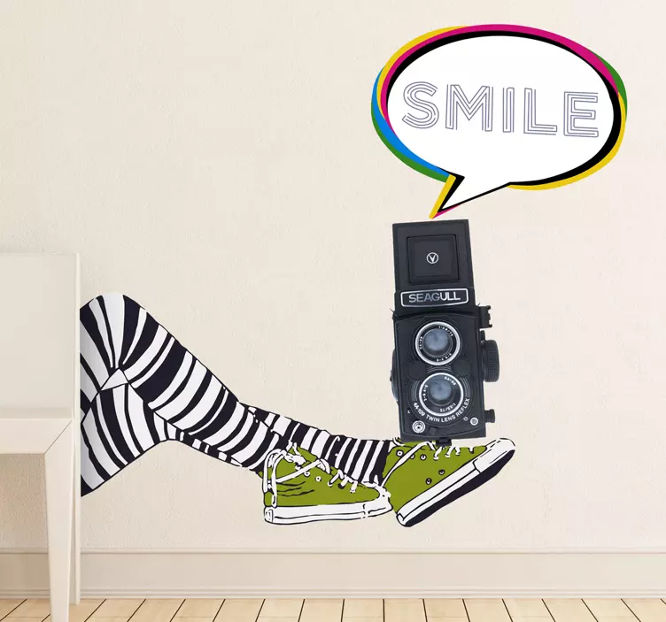 Camera Legs Wall Sticker - TenStickers