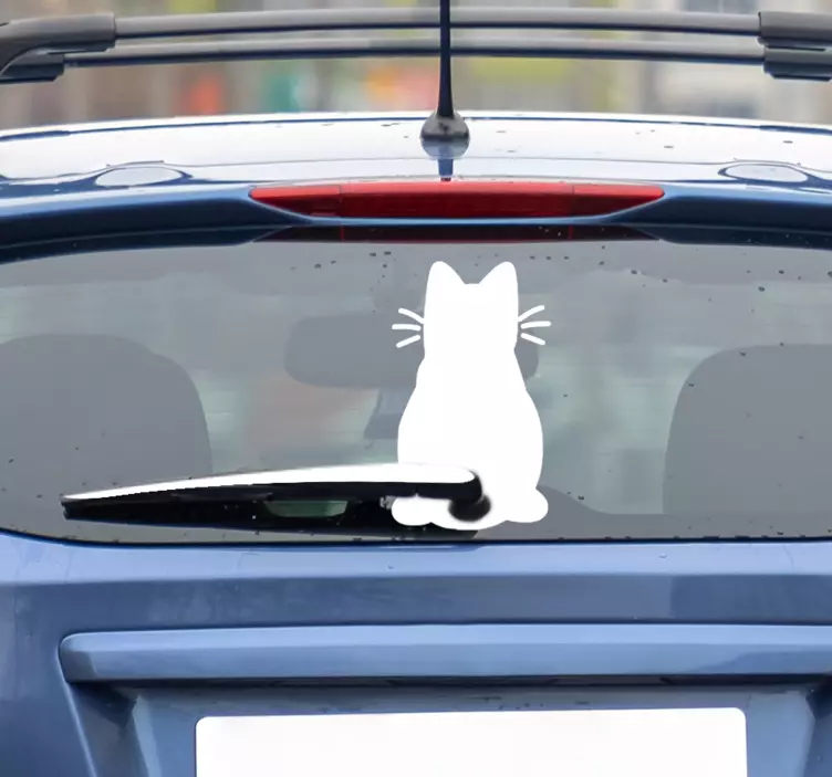 Cat silhouette car window sticker - TenStickers