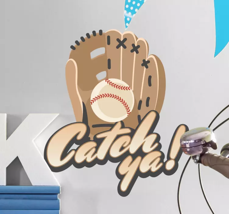 Catch Ya! sports wall sticker - TenStickers