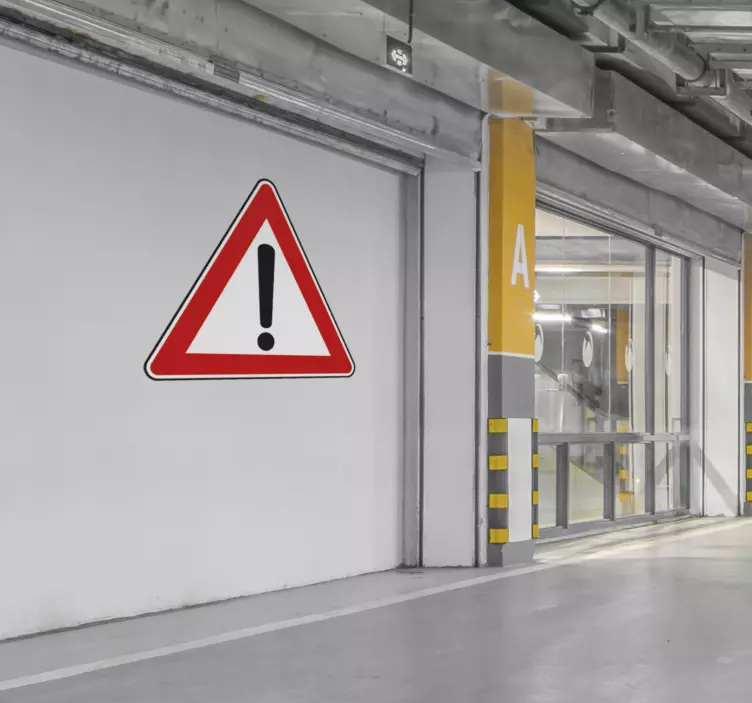 Caution Sign wall Sticker - TenStickers