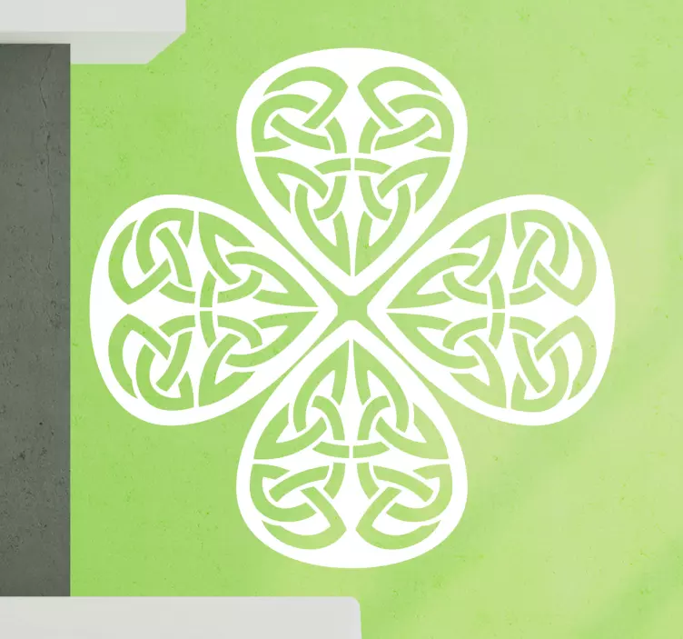 Celtic symbols clover shape Abstract Sticker - TenStickers