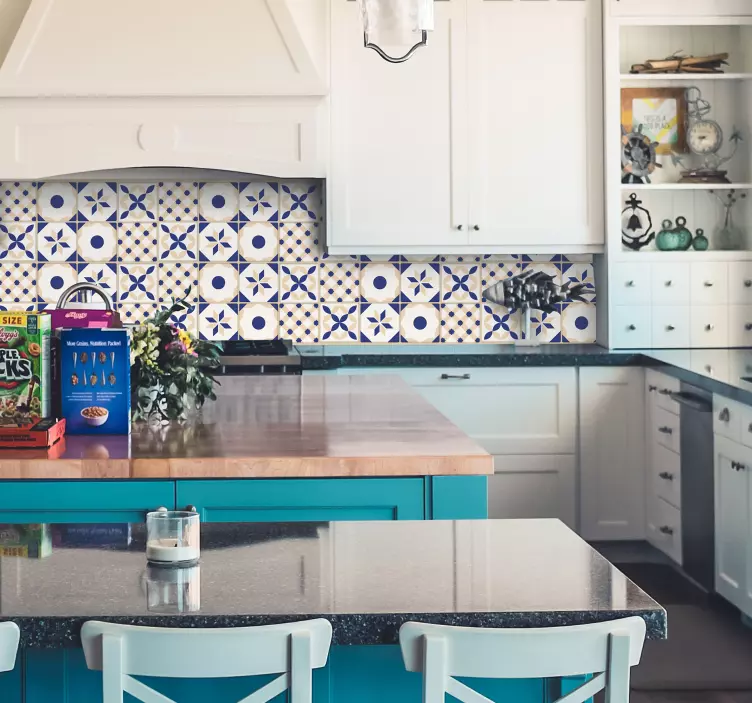 Kitchen wall tile stickers ceramic effect - TenStickers